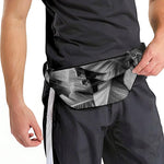 Black And White Banana Leaf Print Fanny Pack