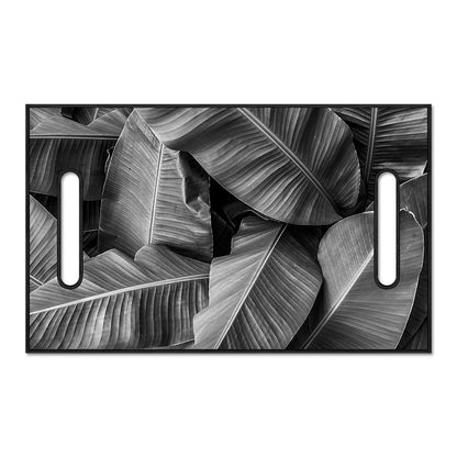 Black And White Banana Leaf Print Golf Cart Seat Cover