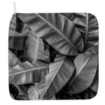 Black And White Banana Leaf Print Hand Towel