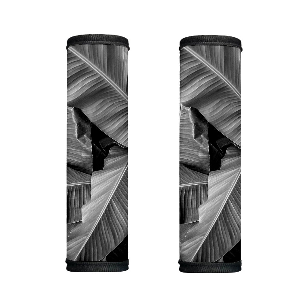 Black And White Banana Leaf Print Handle Covers