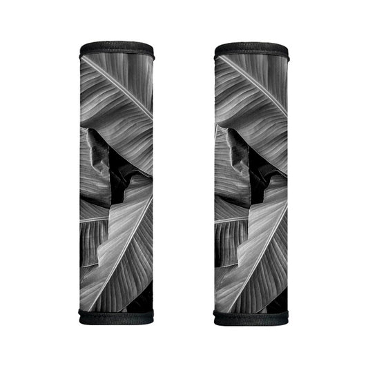 Black And White Banana Leaf Print Handle Covers