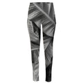 Black And White Banana Leaf Print High-Waisted Pocket Leggings