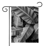 Black And White Banana Leaf Print House Flag