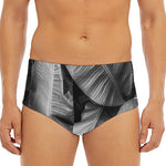 Black And White Banana Leaf Print Men's Triangle Swim Briefs