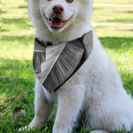 Black And White Banana Leaf Print Over The Collar Dog Bandana