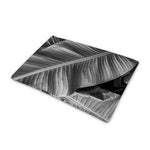 Black And White Banana Leaf Print Pet Cooling Mat Cover