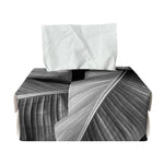 Black And White Banana Leaf Print Rectangle Tissue Box Cover