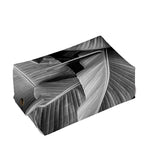 Black And White Banana Leaf Print Rectangle Tissue Box Cover