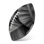 Black And White Banana Leaf Print Rugby Ball