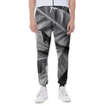 Black And White Banana Leaf Print Joggers