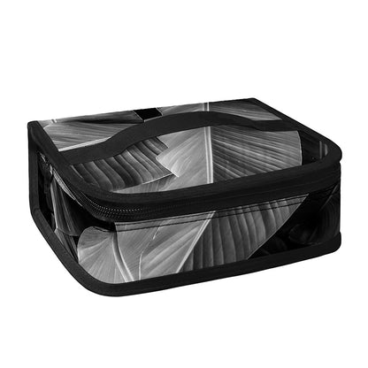 Black And White Banana Leaf Print Small Lunch Bag