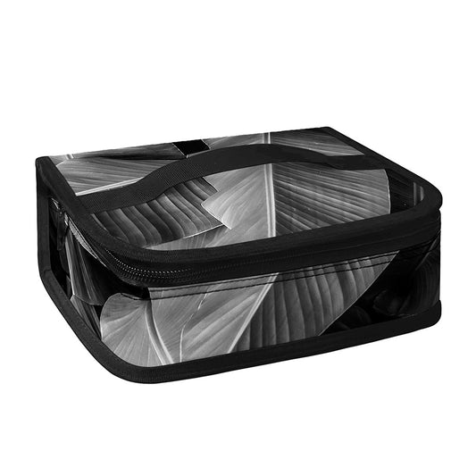 Black And White Banana Leaf Print Small Lunch Bag