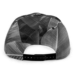 Black And White Banana Leaf Print Snapback Cap