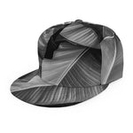 Black And White Banana Leaf Print Snapback Cap