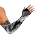 Black And White Banana Leaf Print Sun Protection Arm Sleeves
