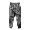 Black And White Banana Leaf Print Sweatpants