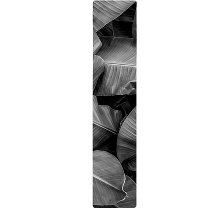 Black And White Banana Leaf Print Table Runner