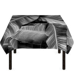 Black And White Banana Leaf Print Tablecloth