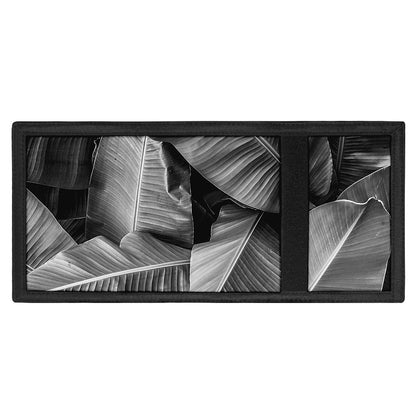 Black And White Banana Leaf Print Trifold Wallet