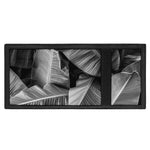 Black And White Banana Leaf Print Trifold Wallet