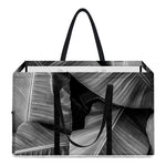 Black And White Banana Leaf Print Utility Tote Bag