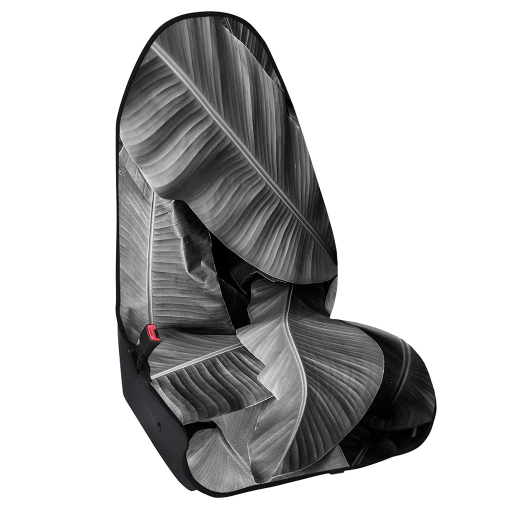 Black And White Banana Leaf Print Waterproof Car Seat Cover