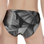 Black And White Banana Leaf Print Women's Panties