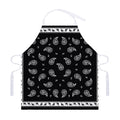 Black And White Bandana Print Adjustable Apron