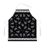Black And White Bandana Print Adjustable Apron