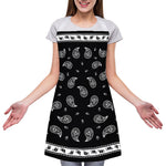 Black And White Bandana Print Adjustable Apron