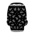 Black And White Bandana Print Baby Seat Cover