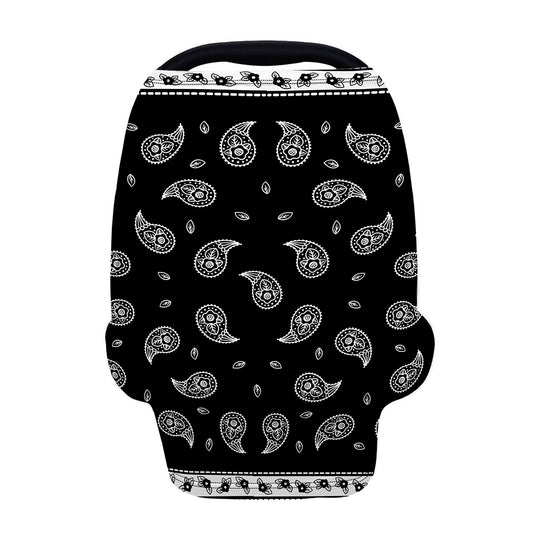 Black And White Bandana Print Baby Seat Cover