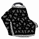 Black And White Bandana Print Baby Seat Cover