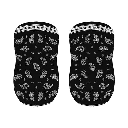 Black And White Bandana Print Bar Stool Covers