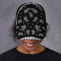 Black And White Bandana Print Baseball Cap