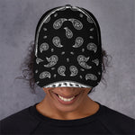 Black And White Bandana Print Baseball Cap
