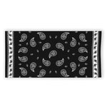 Black And White Bandana Print Beach Towel