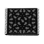Black And White Bandana Print Bifold Wallet
