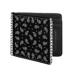 Black And White Bandana Print Bifold Wallet