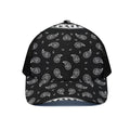 Black And White Bandana Print Black Mesh Trucker Hat