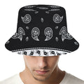 Black And White Bandana Print Bucket Hat