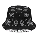 Black And White Bandana Print Bucket Hat