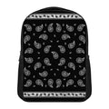 Black And White Bandana Print Casual Backpack