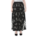 Black And White Bandana Print Chiffon Maxi Skirt
