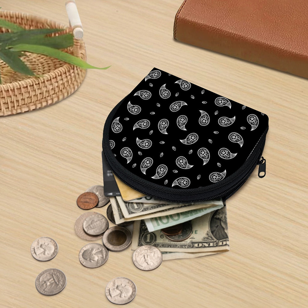 Black And White Bandana Print Coin Purse