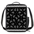 Black And White Bandana Print Crossbody Lunch Bag