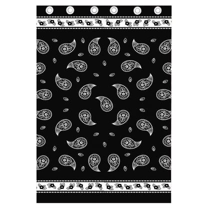 Black And White Bandana Print Curtain