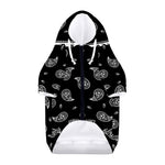 Black And White Bandana Print Dog Zip Up Hoodie