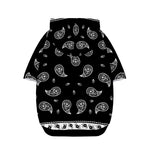 Black And White Bandana Print Dog Zip Up Hoodie