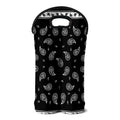 Black And White Bandana Print Double Neoprene Wine Tote